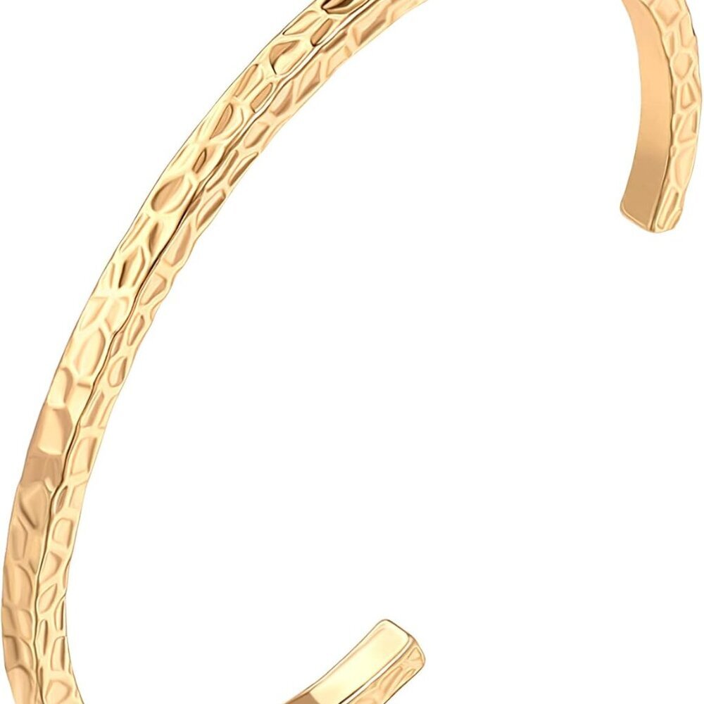Dainty Gold Bar Bracelet for Women Simple Delicate Thin Cuff Bangle Hook Bracele